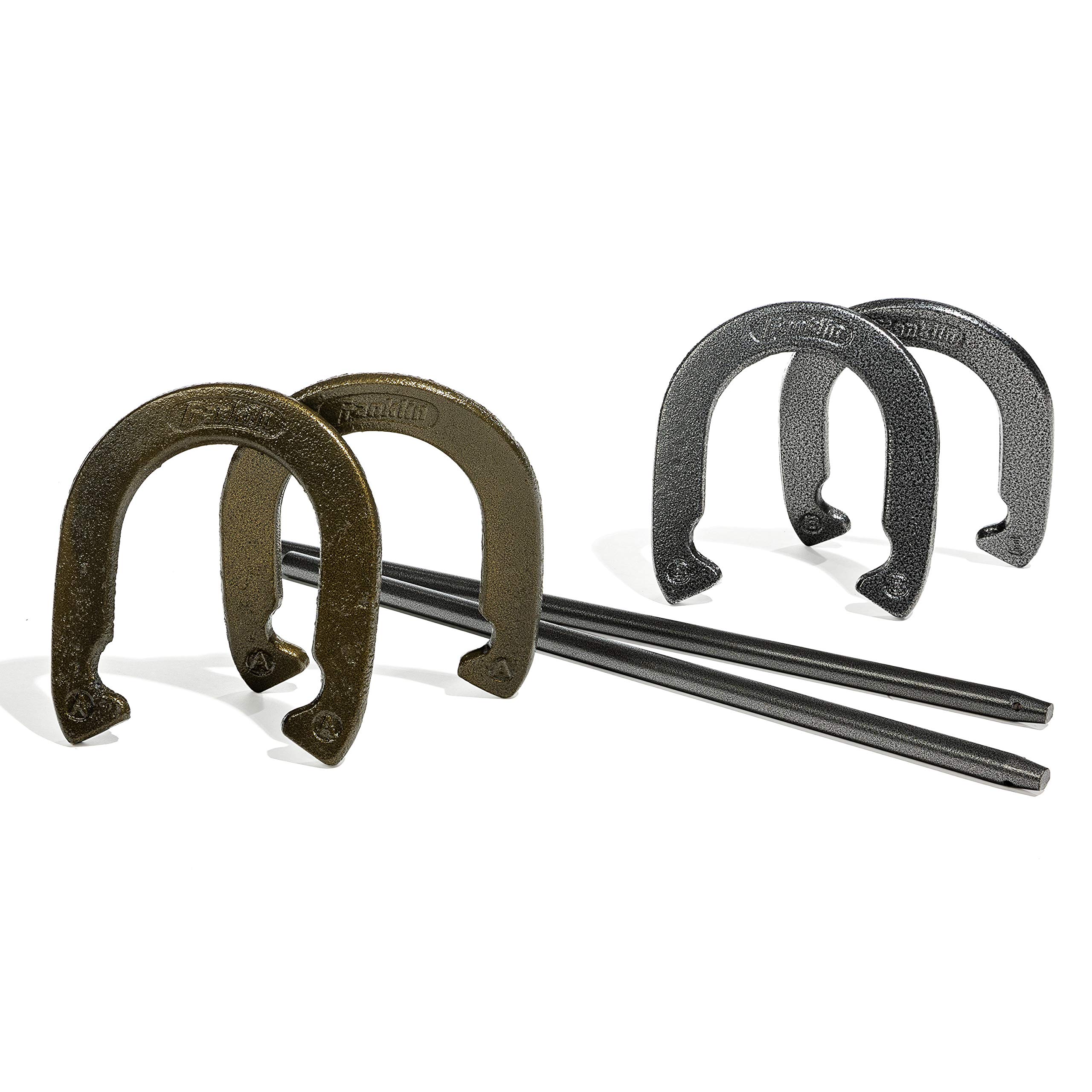 Franklin Sports Horseshoe Set - Steel Horseshoes and Stakes